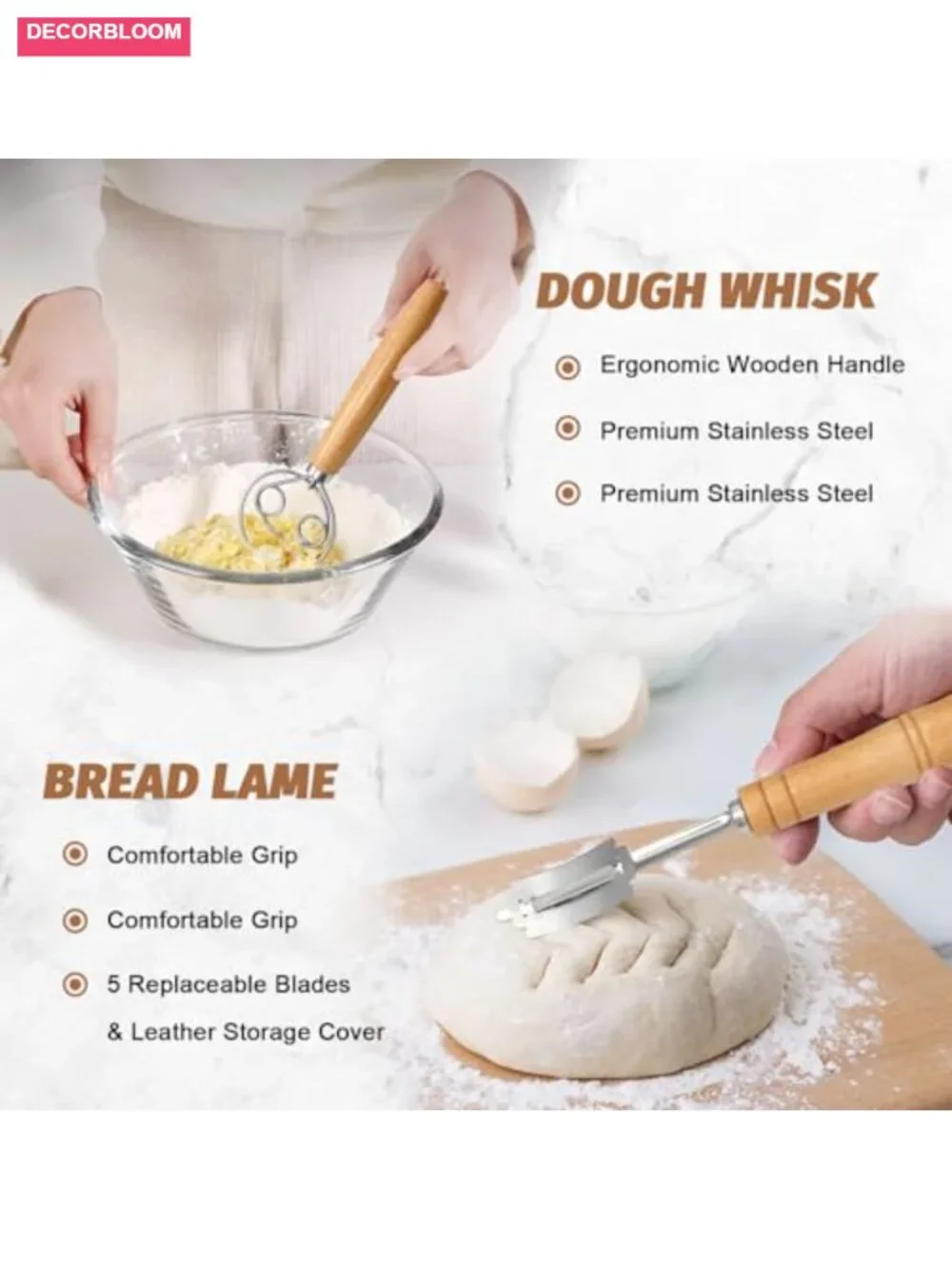 Sourdough Proofing Basket Gift Set, 9